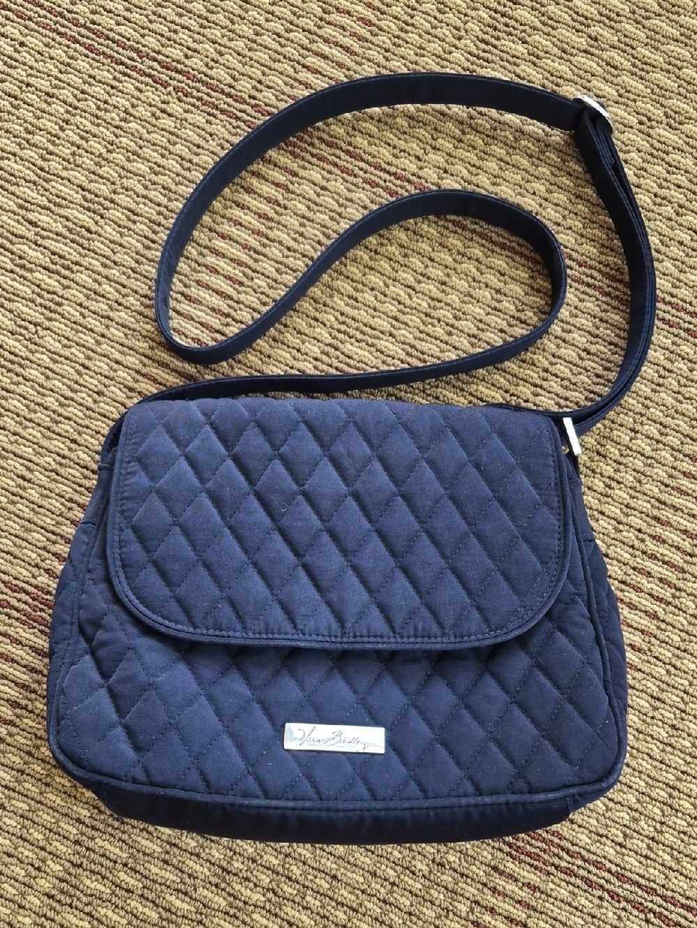 Vera Bradley Quilted Navy Crossbody Purse